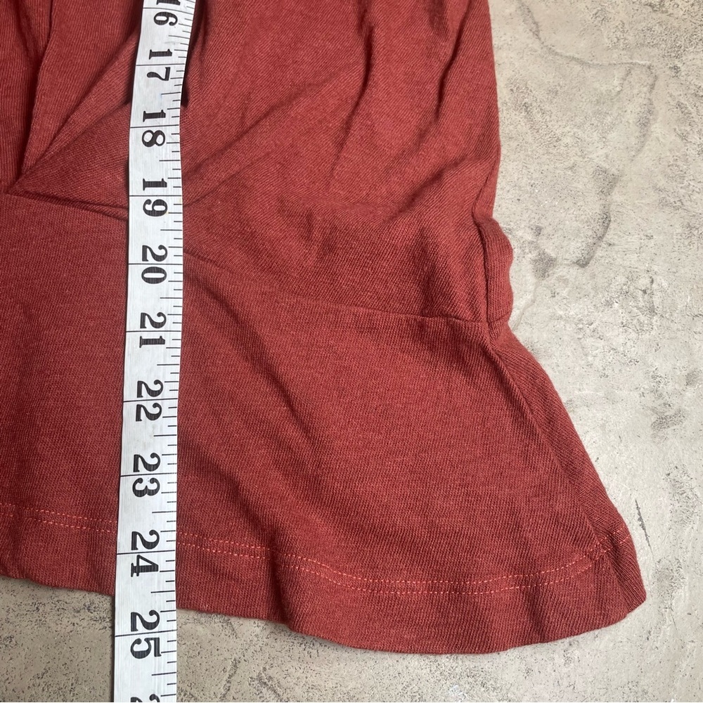 Free People Red/Rust Sleeveless Pleated Top Sz XS - Picture 6 of 6